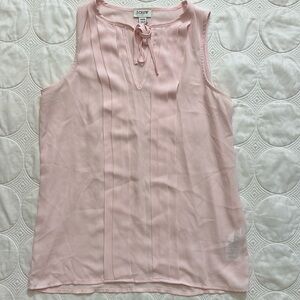J Crew semi sheer sleeveless blouse - light pink
